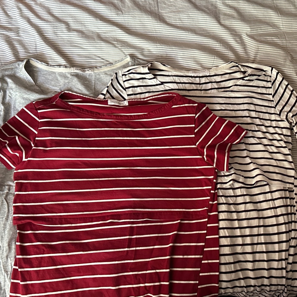 Smallshow set of 3 nursing shirts- m